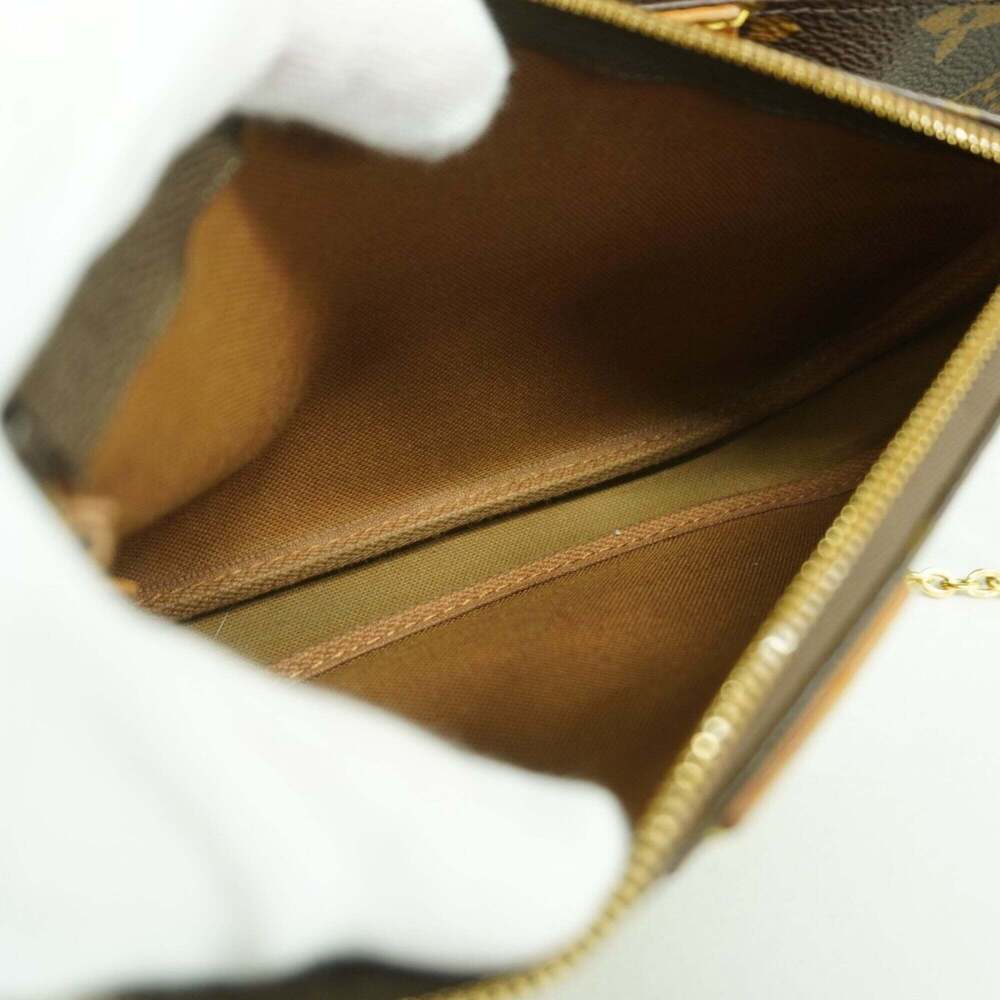LOUIS VUITTON Authentic Brown Monogram Pochette Shoulder Bag - Picture 10 of 11